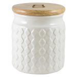 Quilted White Sugar Cansiter White