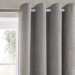 Dorma Lymington Grey Eyelet Curtains Grey