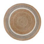 Natural Jute Border Circle Rug Natural