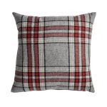 Harvey Red Check Cushion Red