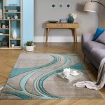 Teal Mirage Rug Brown