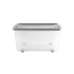 Wheeled Plastic Storage Box Clear