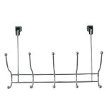 Chrome Over Door Hooks Silver