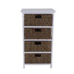 Seagrass 4 Drawer Tower White