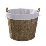 Round Seagrass Log Basket Natural
