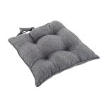 Barkweave Grey Square Seat Pad Grey