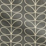 Orla Kiely Cool Grey Linear Stem Fabric Grey