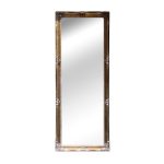 Dorma Leaning Swept Bevelled Mirror Gold