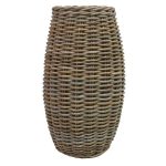 Dorma Grey Kobo Wicker Vase Grey