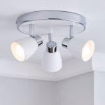 Alto Matt White 3 Light Spotlight White