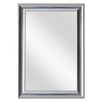 Zarah Effect Frame Mirror Silver