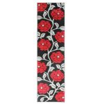Red Hand Carved Vine Runner Red