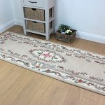 Lotus Premium Aubusson Small Runner Biscuit (Brown)