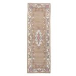 Lotus Premium Aubusson Runner Biscuit (Brown)