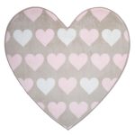Brown Hearts Rug Brown