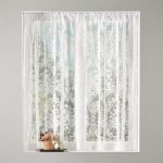 Shabby Chic Slot Top Lace Fabric White