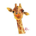 Shirley MacArthur Tommy Giraffe Canvas Brown
