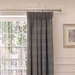 Dorma Kensington Blackout Pencil Pleat Curtain Black and white