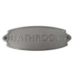Bathroom Door Plaque Satin Nickel