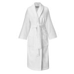 Dorma Snow Cotton and Silk Dressing Gown Snow (White)