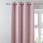 Boucle Pink Eyelet Curtains Pink