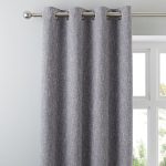 Boucle Grey Eyelet Curtains Grey