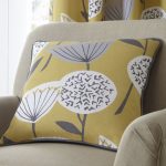 Elements Emmott Ochre Cushion Ochre Yellow, White and Grey