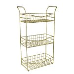 Deco Charm 3 Tier Gold Wire Storage Gold