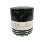 Glam Coffee Canister Black/White