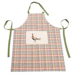 Mr Pheasant Apron Beige, Blue and Orange