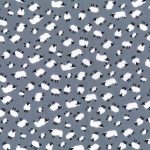 Grey Sheep Print Cotton Poplin Grey