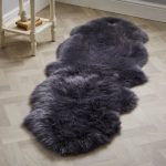 Double Pelt Sheepskin Rug Charcoal