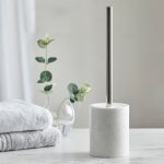 Dorma Marble Toilet Brush Holder Natural White