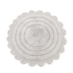 Maison Grey Round Bath Mat Grey