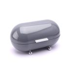 Elements Grey Retro Metal Bread Bin Grey