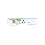 Status White 4-way 2 Metre Extension Socket White