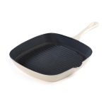 Cream Cast Iron 24cm Grill Pan Cream
