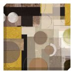 Circular Abstract Canvas II Gold