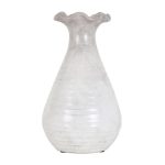 Maison Francaise Grey Fluted Top Vase Grey