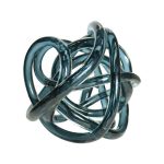 5A Fifth Avenue Grey Glass Swirl Ornament Grey