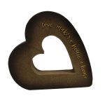 Keepers Lodge Heart Ornament Brown