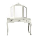 Toulouse Ivory Large Dressing Table and Mirror White
