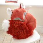 Woodland Fox Cushion Orange/White