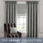 Dorma Beresford Grey Silk Pencil Pleat Curtains Grey