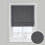 Barkweave Charcoal Roman Blind Charcoal