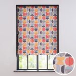Elements Circle Print Daylight Roller Blind Grey/Orange/Red