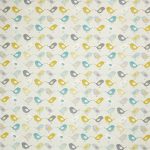 Ochre Scandi Birds Fabric Ochre