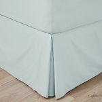 Easycare Plain Dye 100% Cotton 180 Thread Count Duck Egg Blue Pleated Divan Duck Egg (Blue)