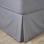 Easycare Plain Dye 100% Cotton 180 Thread Count Dove Grey Pleated Divan Dove Grey