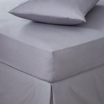 Easycare Plain Dye 100% Cotton 180 Thread Count Dove Grey 32cm Fitted Sheet Dove (Grey)